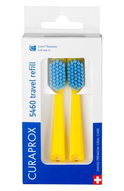 Женская сменные зубные щетки сs 5460 для дорожного набора be you, желтый (2 шт.) CURAPROX, арт. 7612412430783