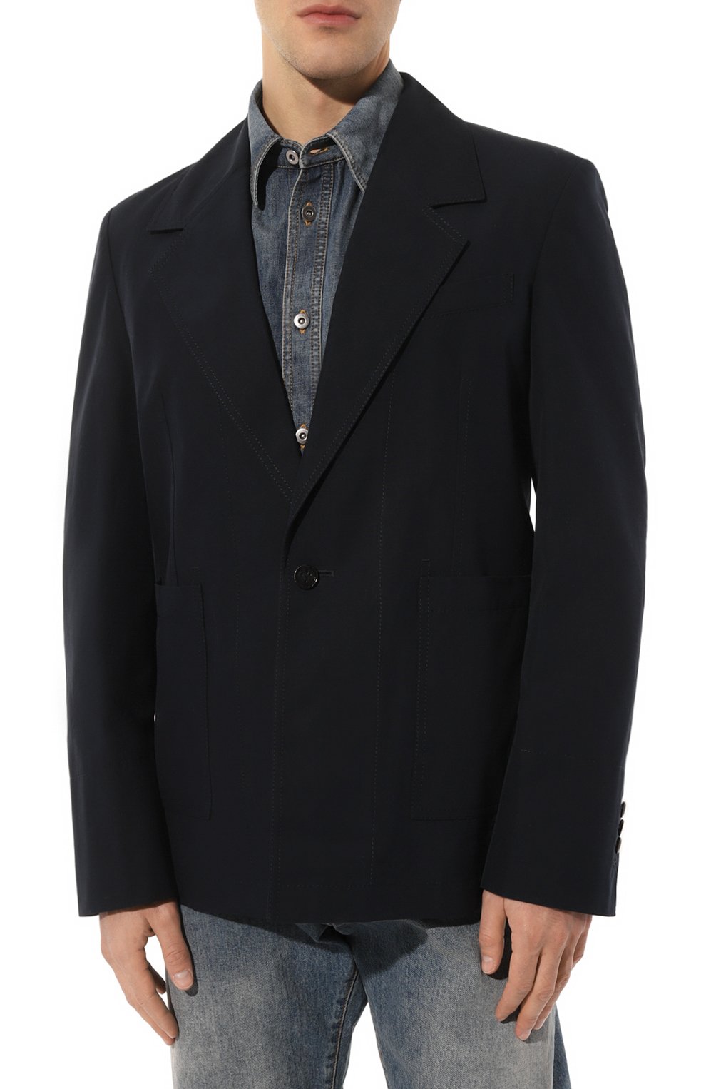 Хлопковый пиджак BOTTEGA VENETA, арт. 743821/V2BL0, фото 3