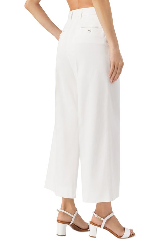 Хлопковые брюки Dolce & Gabbana FTCC2T/FUFLG Белый  FTCC2T/FUFLG Фото 4