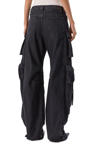 Джинсы-карго THE ATTICO черного цвета по цене 141500 руб., арт. 260WCP00084/DDD104AA, фото 4 Джинсы-карго THE ATTICO, арт. 260WCP00084/DDD104AA, фото 4