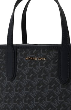 Женский сумка-тоут eliza MICHAEL MICHAEL KORS темно-синего цвета, арт. 30R4GZAT0V | Фото 3 (Размер: medium; Материал сплава: Проставлено; Ремень/цепочка: На ремешке; Драгоценные камни: Проставлено; Материал: Экокожа)