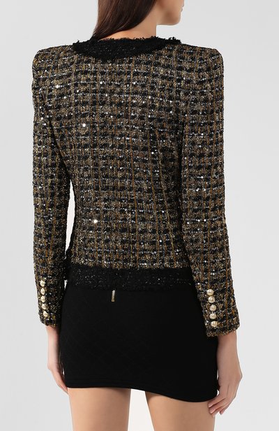 Жакет BALMAIN золотого цвета по цене 418000 руб., арт. SF17248/X240, фото 4 Жакет BALMAIN, арт. SF17248/X240, фото 4