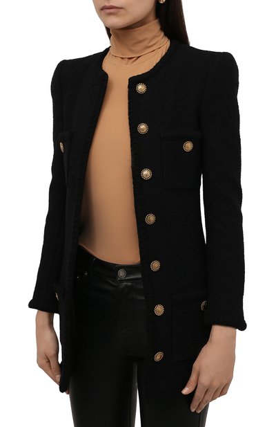 Шерстяной жакет SAINT LAURENT, арт. 668517/Y7D28, фото 3