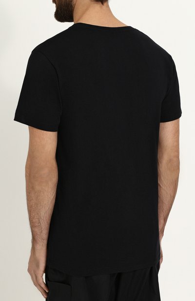 Хлопковая футболка с принтом GUCCI черного цвета по цене 31350 руб., арт. 493117/X3N23, фото 4 Хлопковая футболка с принтом GUCCI, арт. 493117/X3N23, фото 4