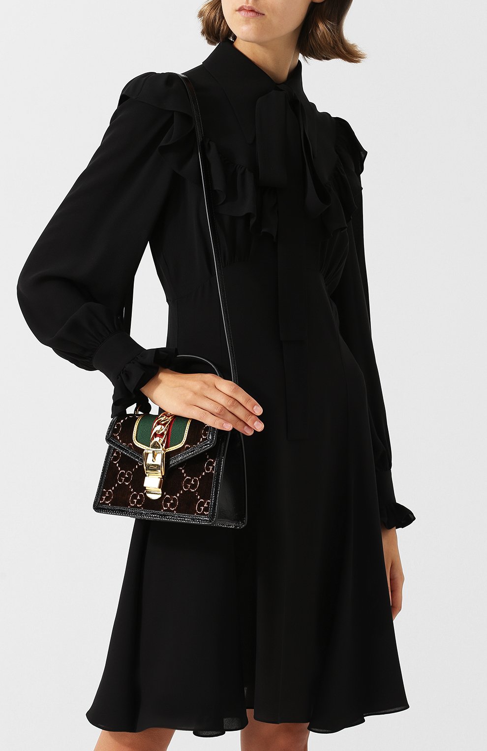 Сумка sylvie gg mini GUCCI, арт. 470270/9JTFG, фото 5