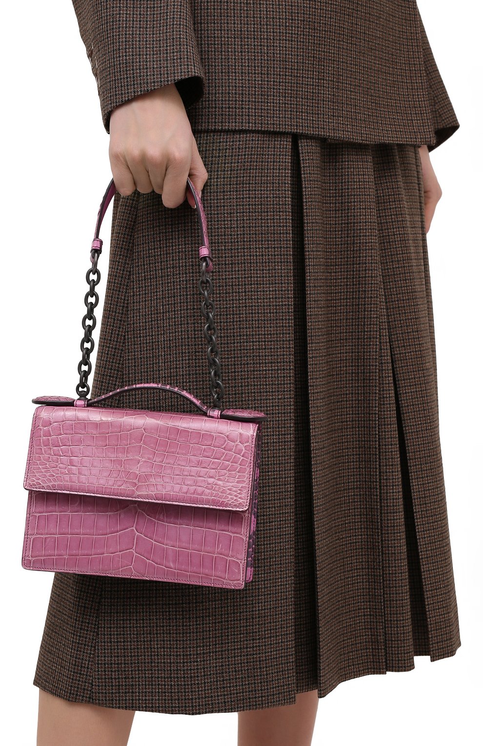 Сумка из кожи крокодила BOTTEGA VENETA, арт. 420466/VI0GP, фото 2