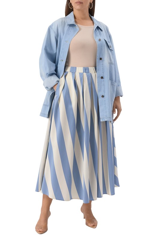 Юбка из хлопка и шелка Weekend Max Mara VIDIM Разноцветный  VIDIM Фото 2