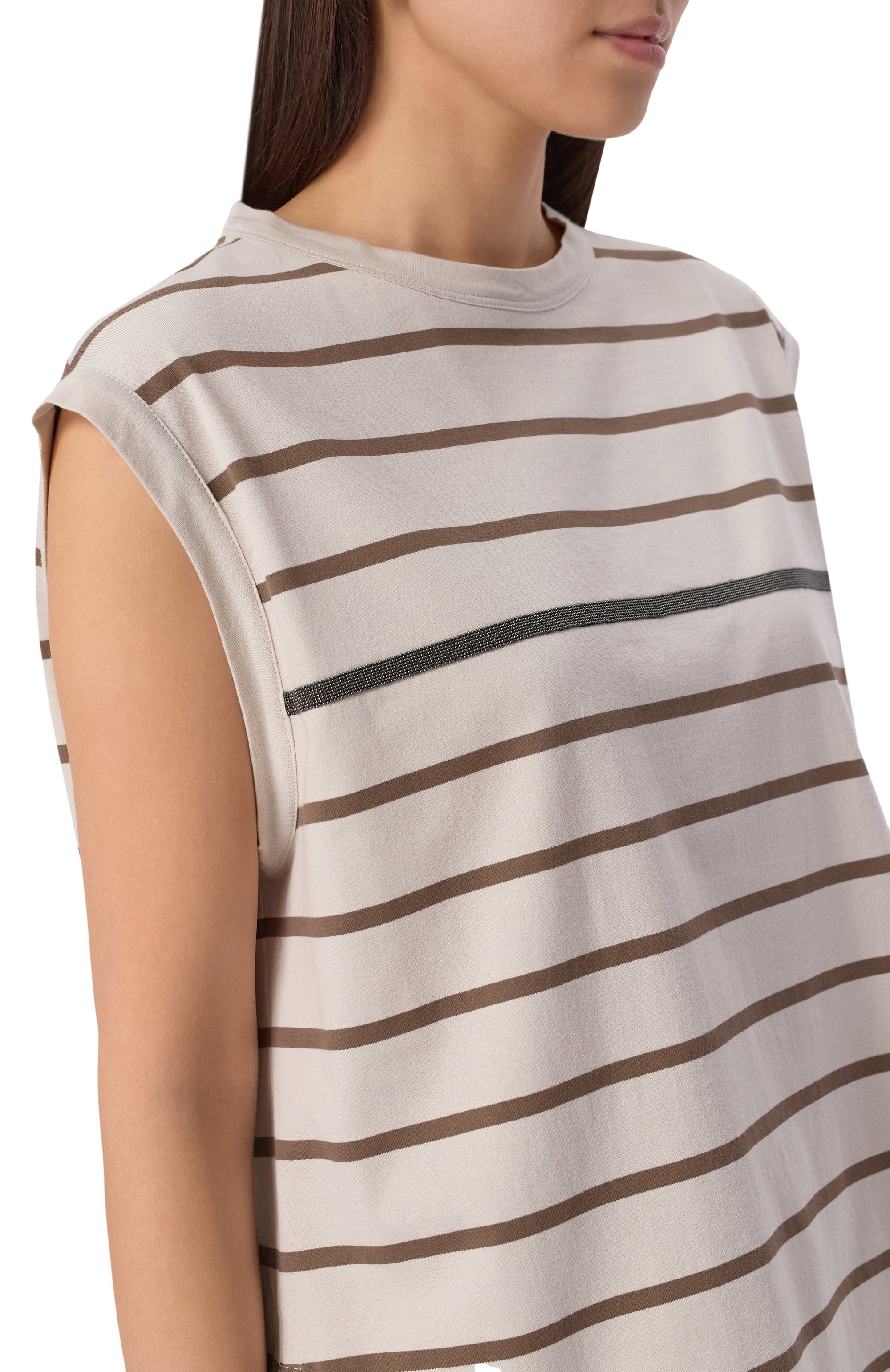 Хлопковая футболка BRUNELLO CUCINELLI, арт. ML908HD420, фото 5