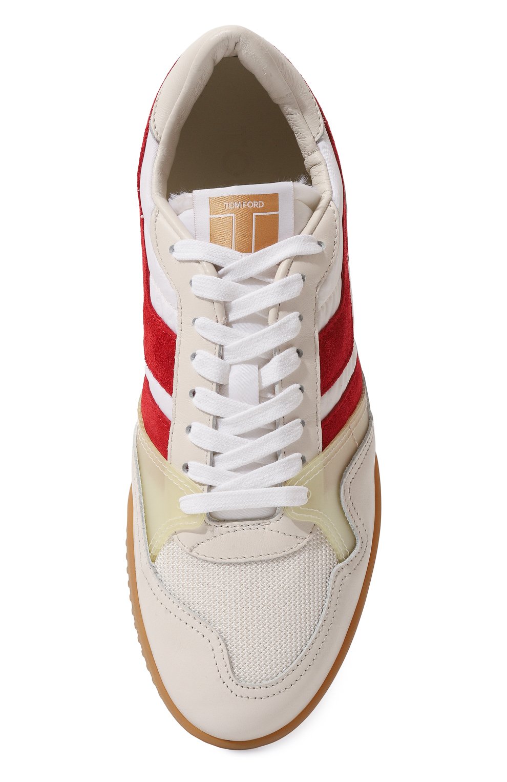 Комбинированные кеды jackson TOM FORD кремового цвета по цене 87550 руб., арт. J1348T/LCL255, фото 6 Комбинированные кеды jackson TOM FORD, арт. J1348T/LCL255, фото 6