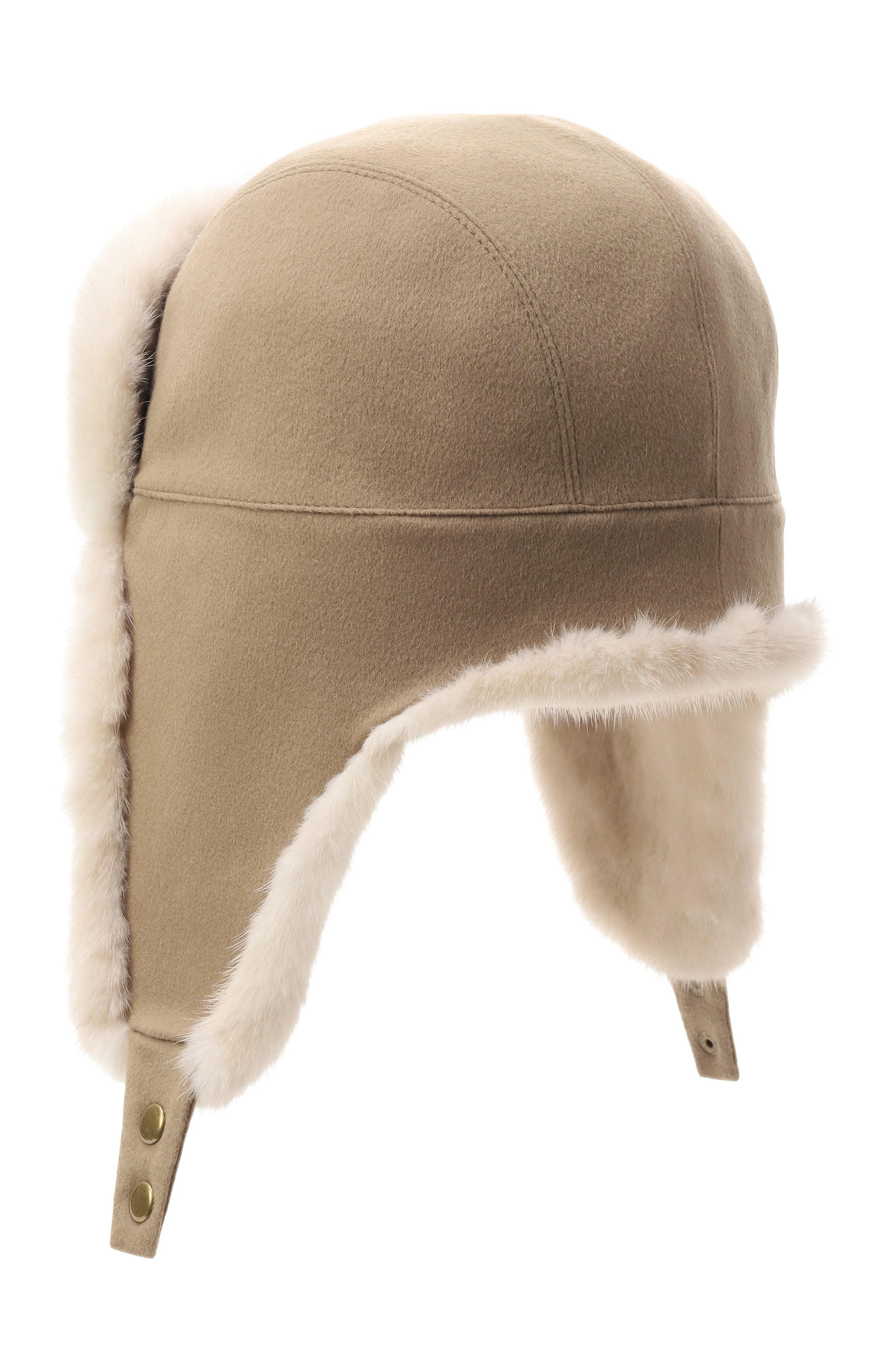 Кашемировая шапка-ушанка с отделкой из норки VICTORIA KUSENKOVA, арт. 3391096100159, фото 2