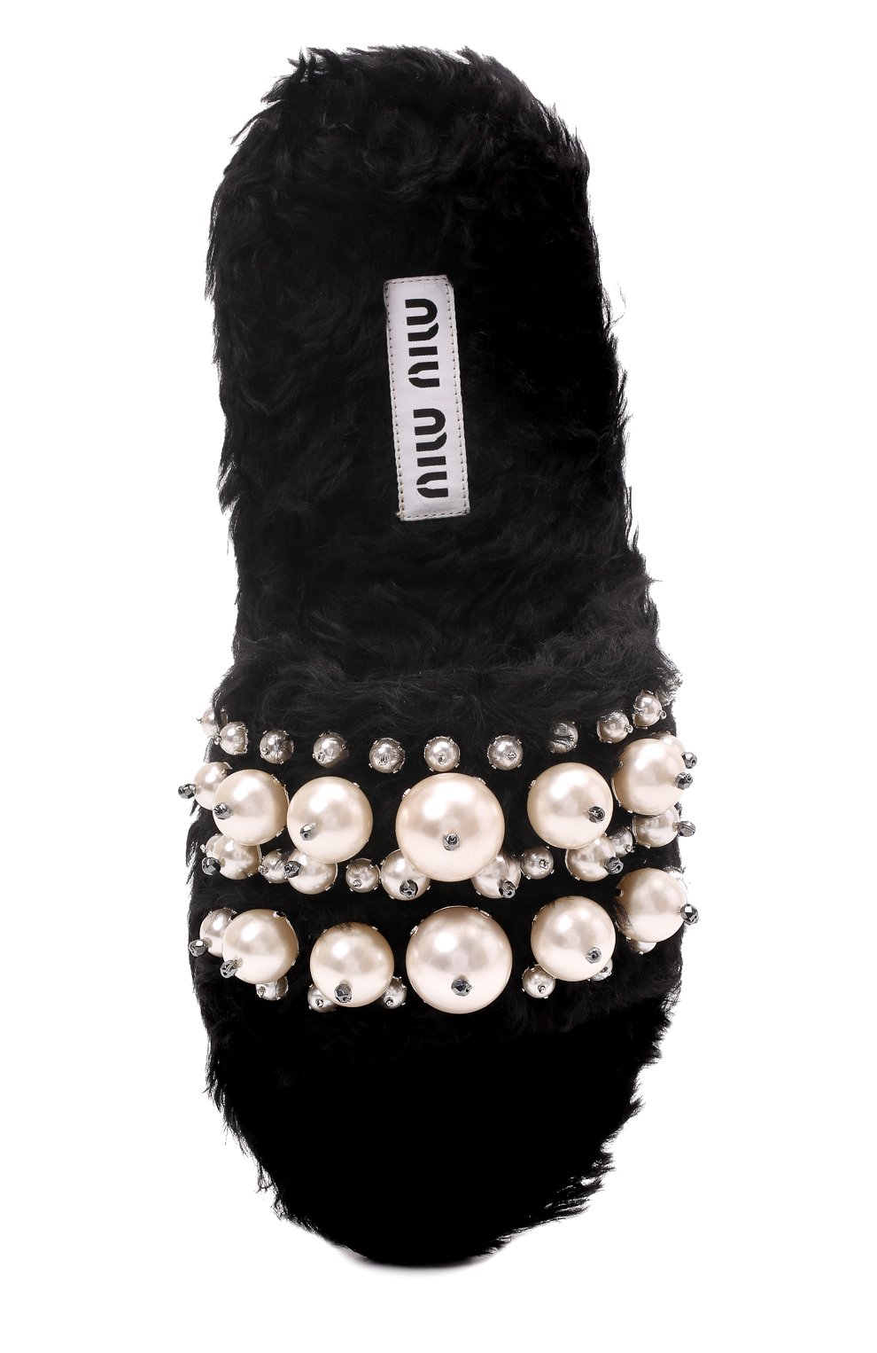 Текстильные шлепанцы MIU MIU черного цвета по цене 105000 руб., арт. 5XX535-324-F0002-010, фото 6 Текстильные шлепанцы MIU MIU, арт. 5XX535-324-F0002-010, фото 6