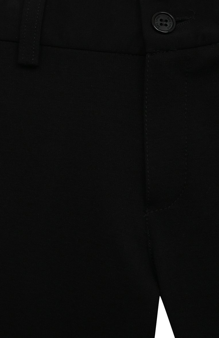 Детские брюки DAL LAGO черного цвета, арт. N107D/8111/4-6 | Фото 3 (Материал внутренний: Не назначено; Мальчики-школьная форма: Брюки; Материал сплава: Проставлено; Нос: Не проставлено; Стили: Классический; Материал внешний: Вискоза; Мальчики Кросс-КТ: Брюки-одежда; Статус проверки: Проверена категория; Ростовка одежда: 4 года | 104 см, 5 лет | 110 см, 6 лет | 116 см)