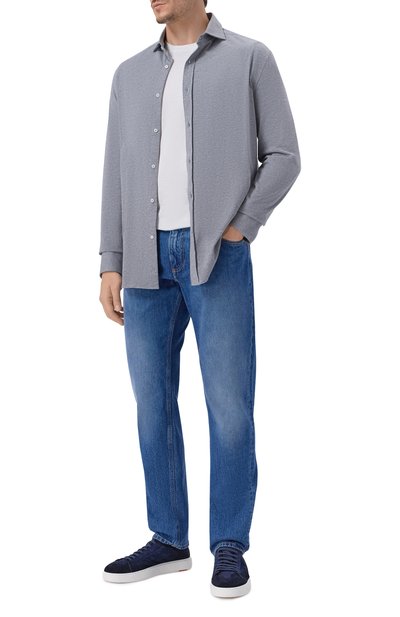 Мужская хлопковая рубашка BRUNELLO CUCINELLI, арт. M0B136686