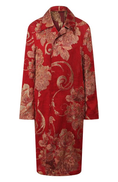 Женское пальто из смеси хлопка и льна DRIES VAN NOTEN, арт. 201-10279-9362