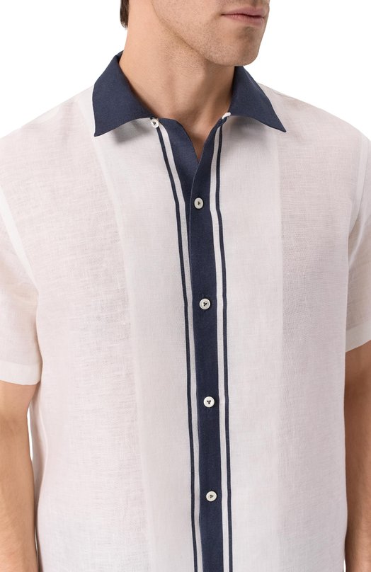 Льняная рубашка Van Laack VL-RIDU-S/170548_001 Белый  VL-RIDU-S/170548_001 Фото 5