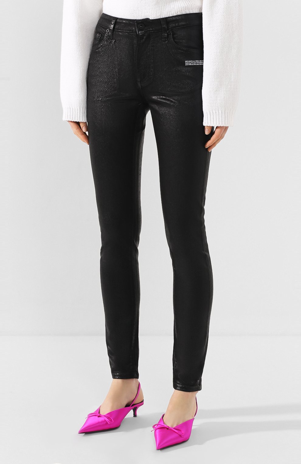 Джинсы OFF-WHITE черного цвета по цене 49950 руб., арт. 0WYA003R20H350688600, фото 3 Джинсы OFF-WHITE, арт. 0WYA003R20H350688600, фото 3