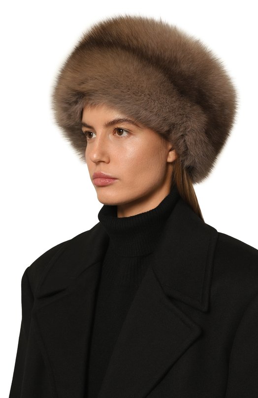 Шапка Slavic из меха соболя Black Sable BS-24003PB Бежевый  BS-24003PB Фото 2