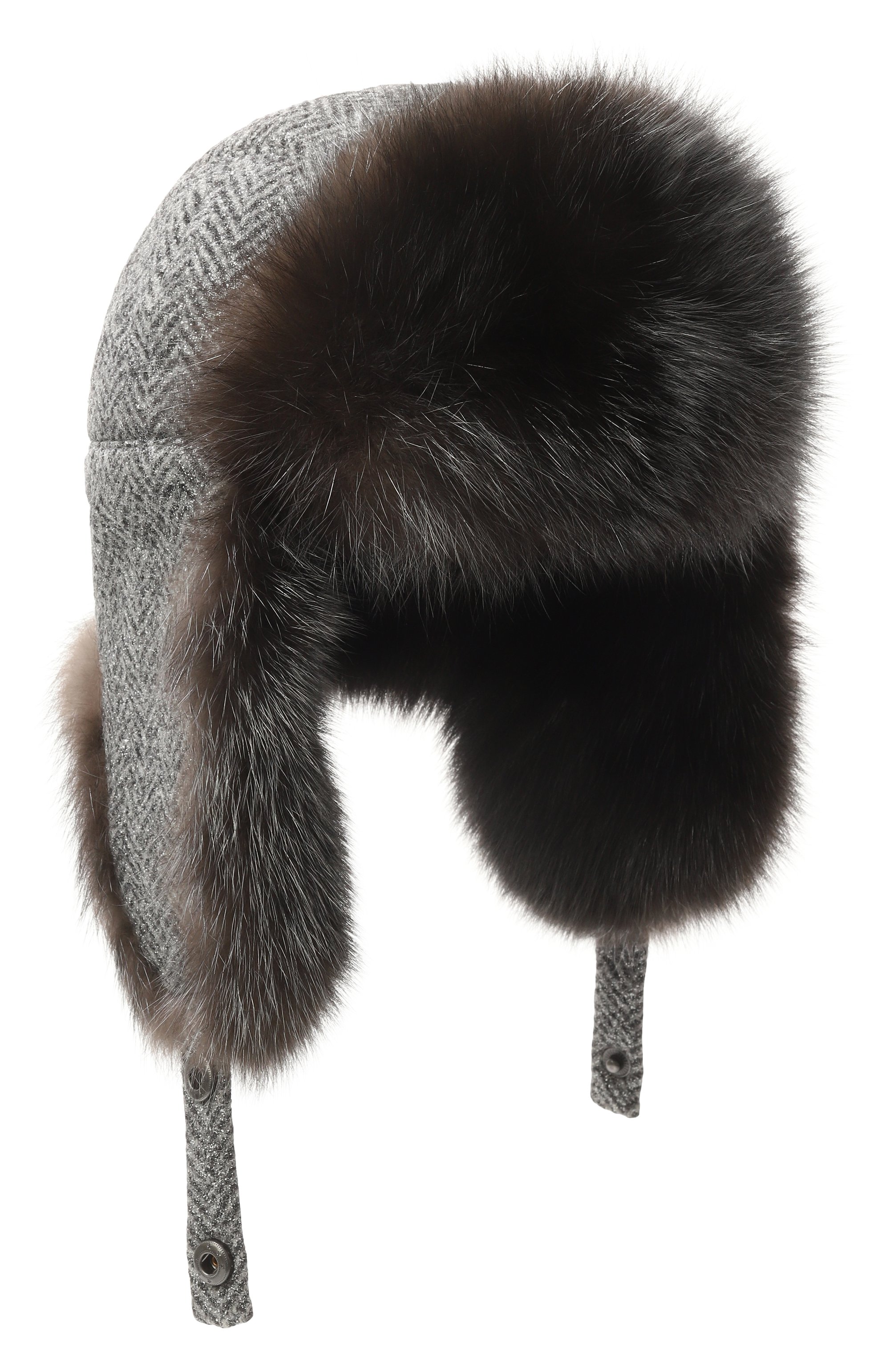 Утепленная шапка-ушанка с отделкой из соболя BLACK SABLE, арт. BS-005F6/SH, фото 1