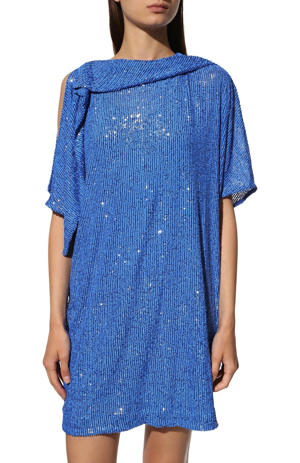 Платье с отделкой пайетками IN THE MOOD FOR LOVE синего цвета по цене 59950 руб., арт. GI0VANNI DRESS, фото 3 Платье с отделкой пайетками IN THE MOOD FOR LOVE, арт. GI0VANNI DRESS, фото 3