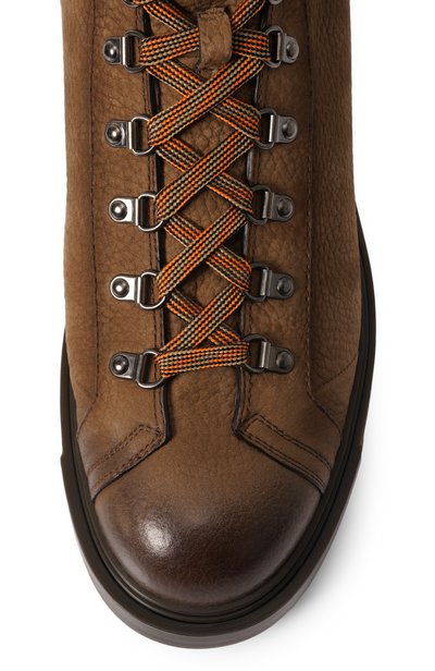 Кожаные ботинки SANTONI коричневого цвета по цене 114000 руб., арт. MGSG18190DARZEMW, фото 5 Кожаные ботинки SANTONI, арт. MGSG18190DARZEMW, фото 5