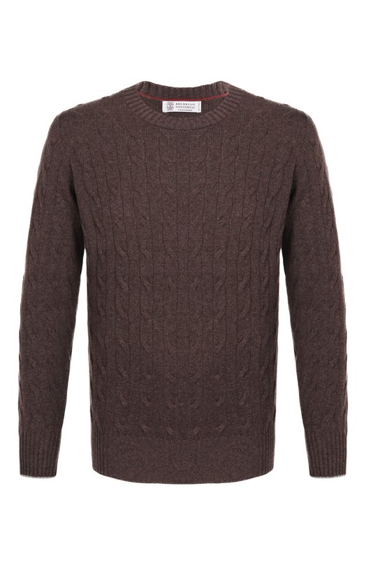 Кашемировый джемпер Brunello Cucinelli M22707200 Коричневый M22707200