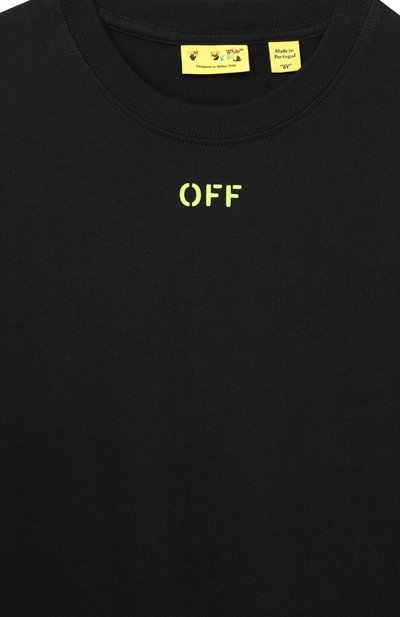 Хлопковая футболка OFF-WHITE, арт. 0BAA002S26JER004, фото 3