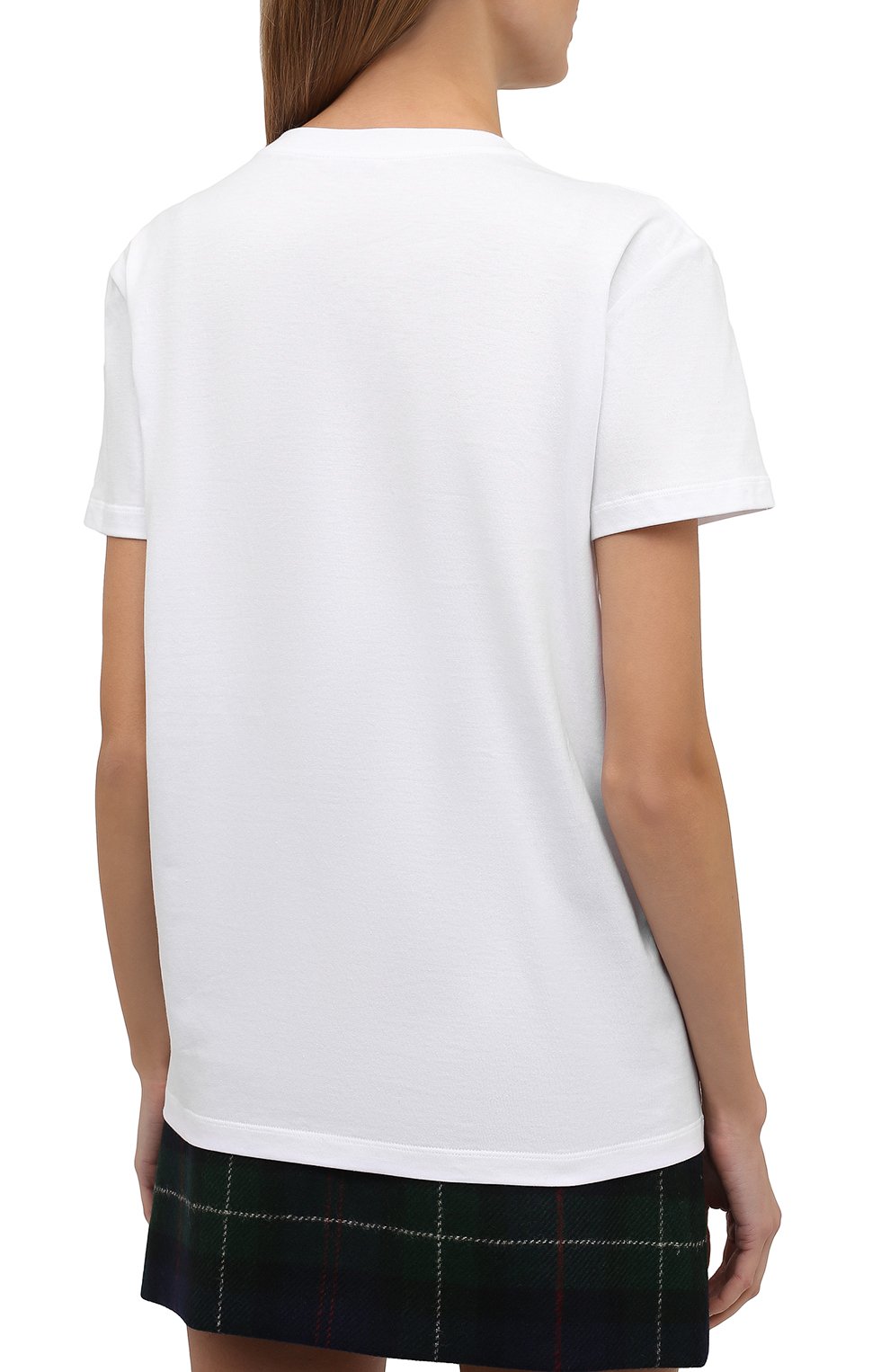 Хлопковая футболка MIU MIU, арт. MJN319-1ZSB-F0009, фото 4