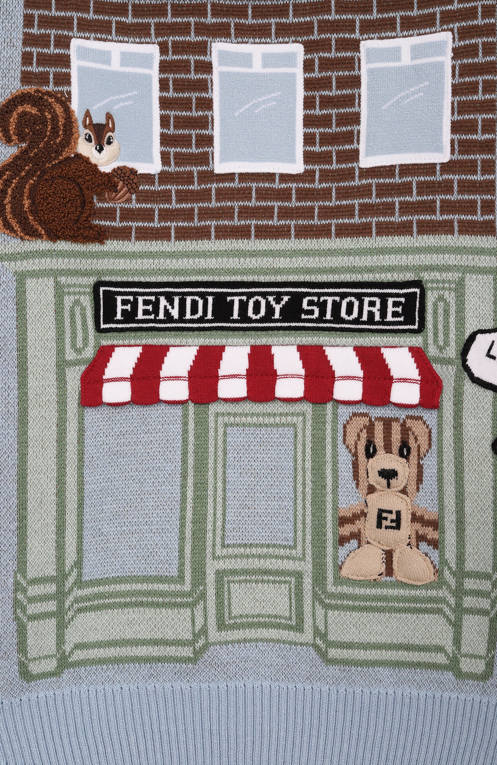 Пуловер из хлопка и кашемира FENDI, арт. JUG222/AIXP, фото 3