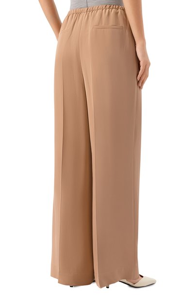 Шелковые брюки 12 STOREEZ бежевого цвета по цене 32000 руб., арт. 132597, фото 4 Шелковые брюки 12 STOREEZ, арт. 132597, фото 4