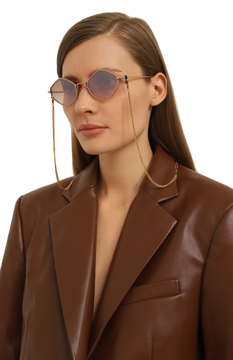 Цепочка для очков CAROLINE ABRAM золотого цвета по цене 4200 руб., арт. CHAINETTE TRI0 METALL TRIPLE G0LD, фото 2 Цепочка для очков CAROLINE ABRAM, арт. CHAINETTE TRI0 METALL TRIPLE G0LD, фото 2