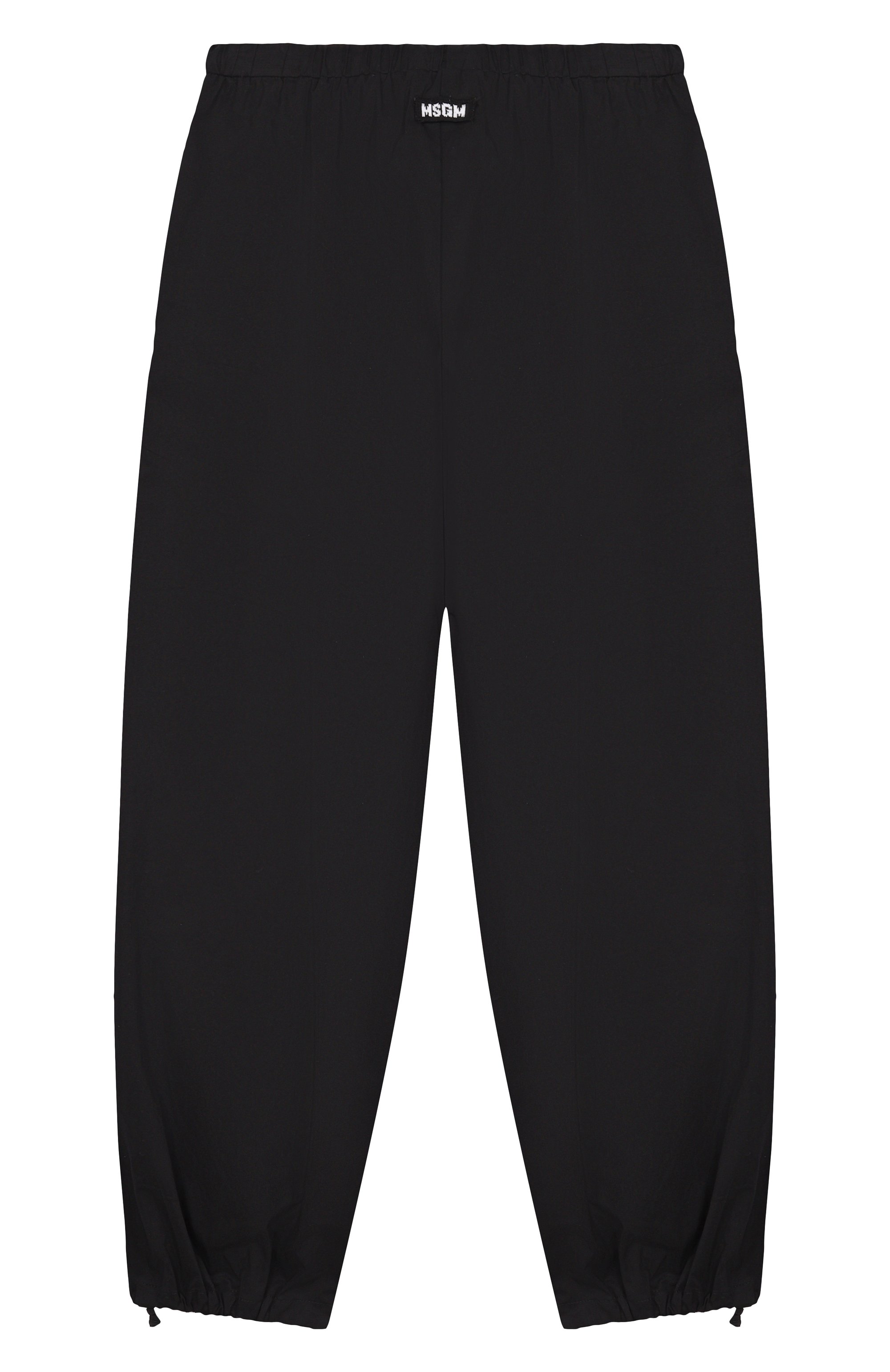 Хлопковые джоггеры MSGM KIDS черного цвета по цене 14950 руб., арт. S6MSJGPA095, фото 2 Хлопковые джоггеры MSGM KIDS, арт. S6MSJGPA095, фото 2