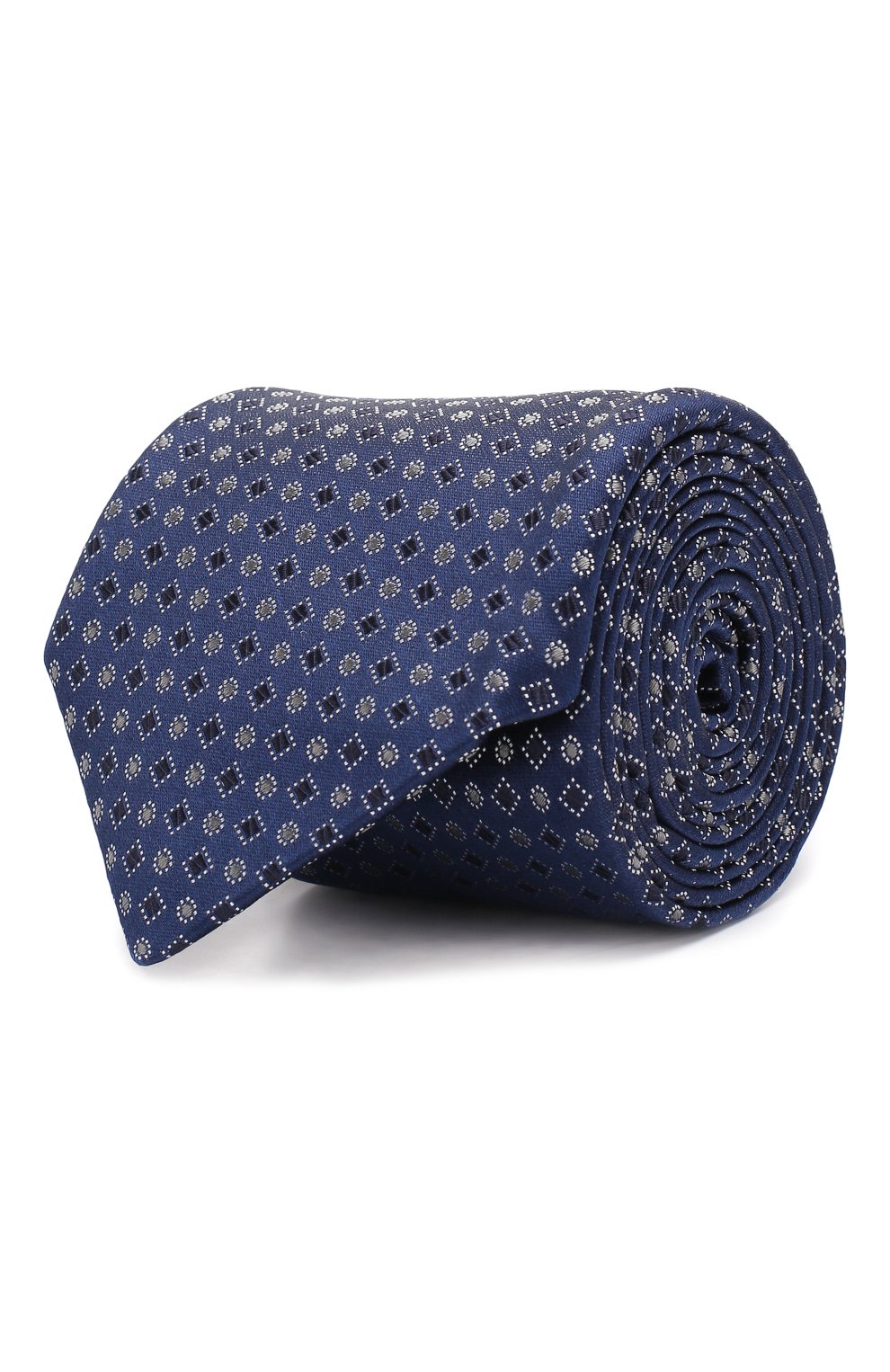 Шелковый галстук CANALI темно-синего цвета по цене 9575 руб., арт. 18/HJ02700, фото 1 Шелковый галстук CANALI, арт. 18/HJ02700, фото 1