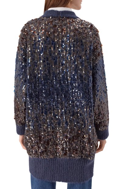 Шерстяной кардиган с отделкой пайетками BRUNELLO CUCINELLI, арт. M1U375906P, фото 4