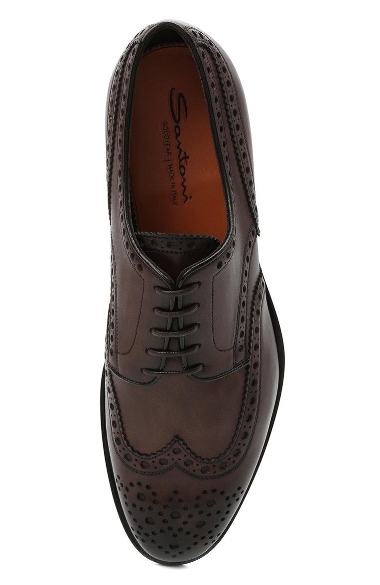 Кожаные дерби SANTONI, арт. MCC015761PC4NFRKT50, фото 1