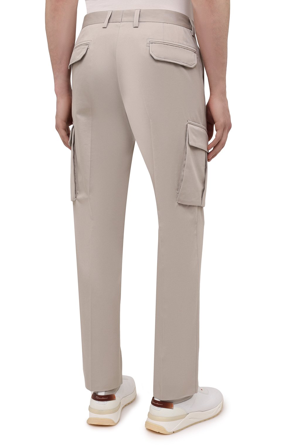 Брюки-карго из хлопка и кашемира CORNELIANI, арт. 874L02-1114105/00, фото 4