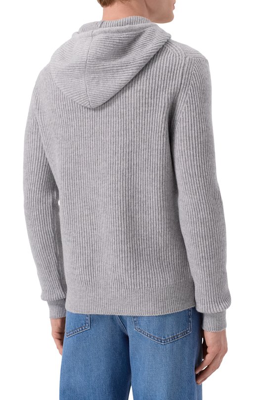 Шерстяное худи Andrea Campagna M5625-6143 Серый  M5625-6143 Фото 4