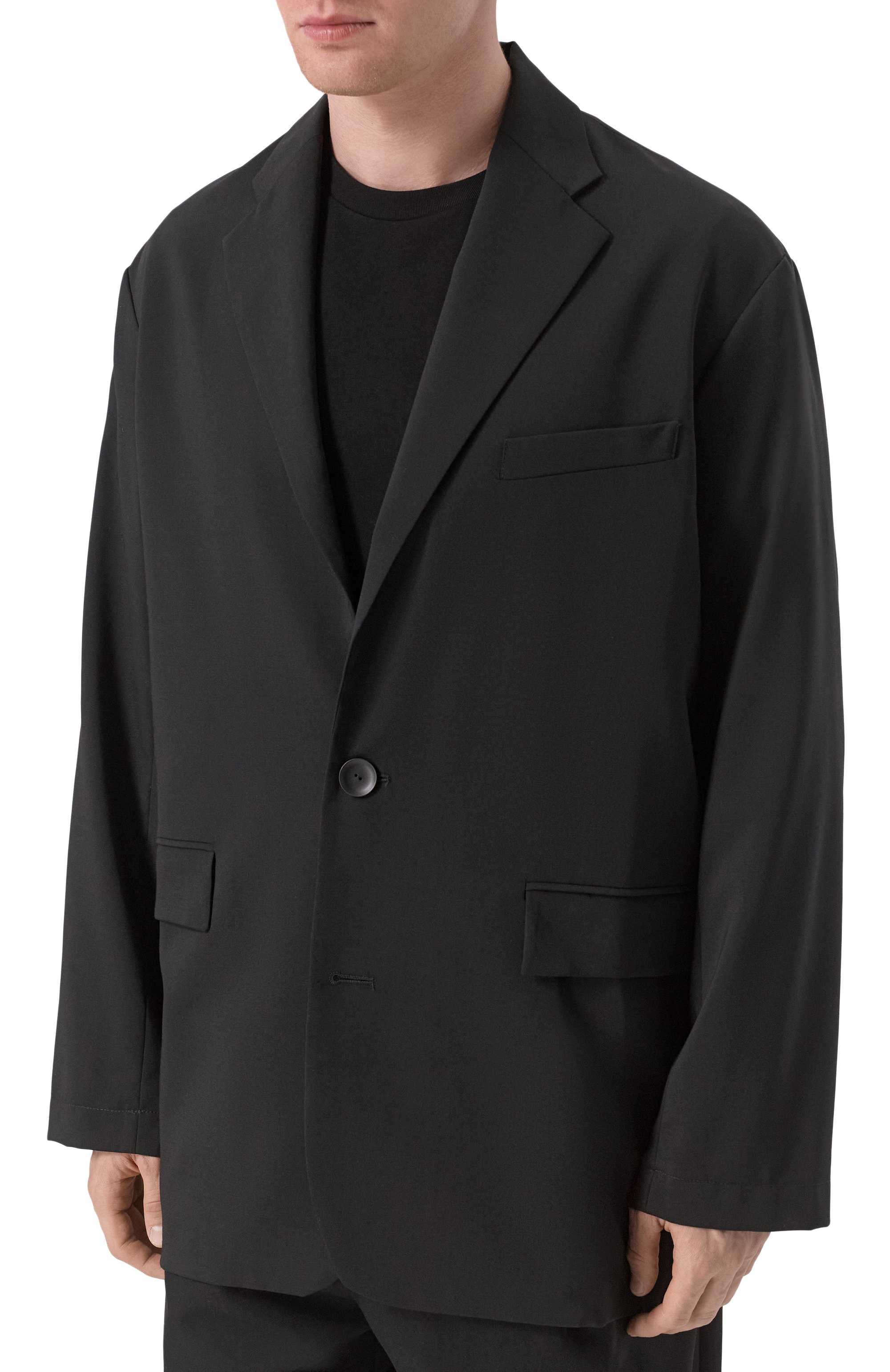 Однобортный пиджак ANDREA YA'AQOV черного цвета по цене 87550 руб., арт. 25MITH40, фото 4 Однобортный пиджак ANDREA YA'AQOV, арт. 25MITH40, фото 4