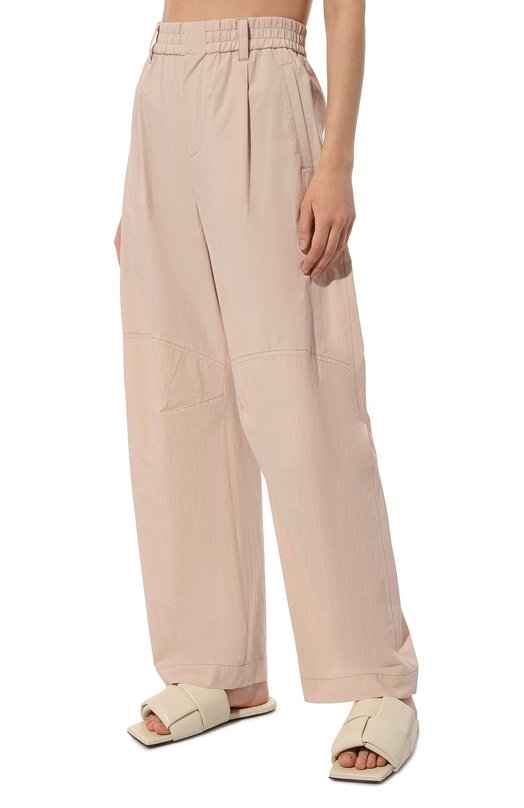 Хлопковые брюки Brunello Cucinelli ML949B1349 Розовый  ML949B1349 Фото 3