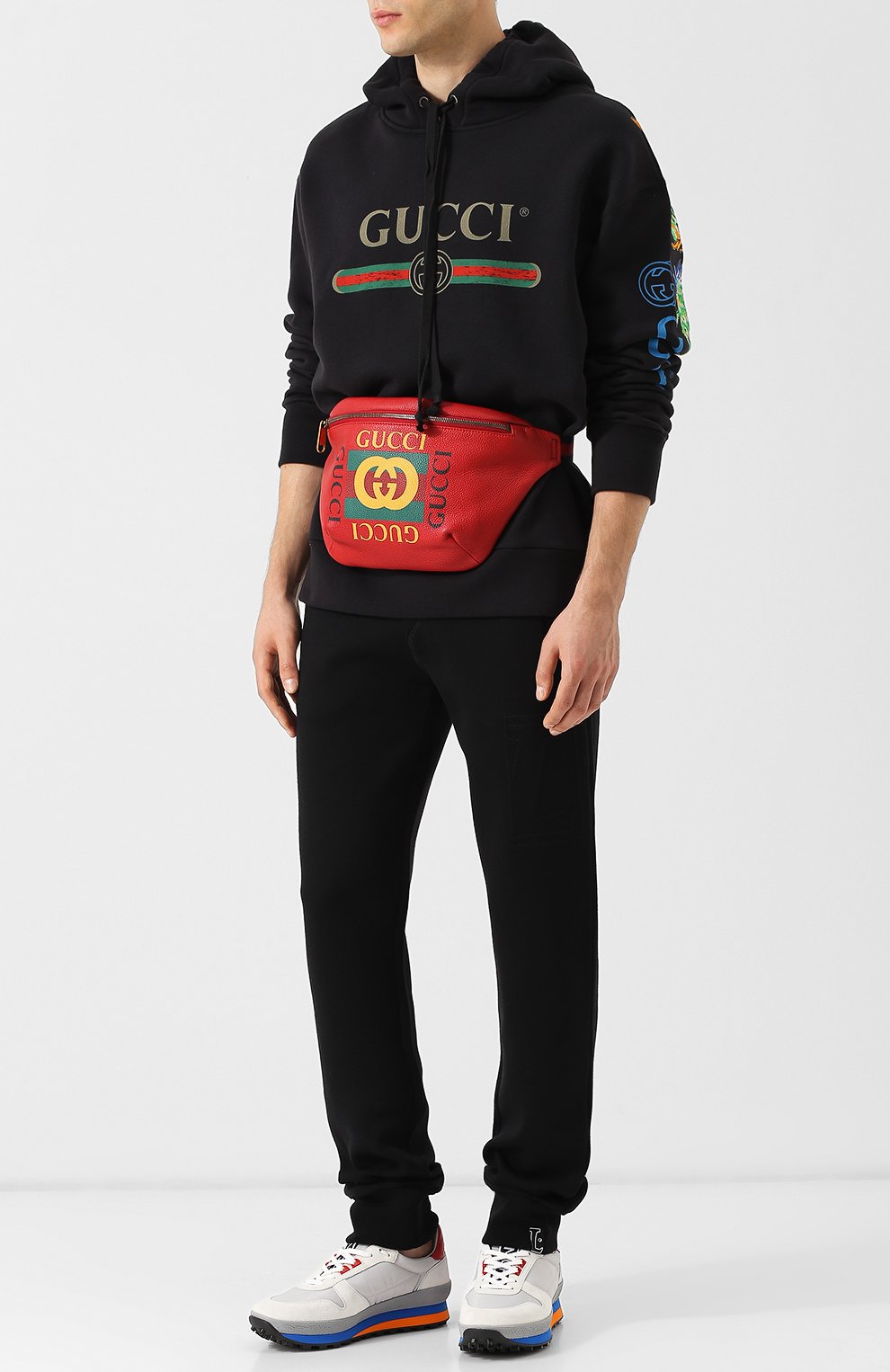 Кожаная поясная сумка GUCCI красного цвета по цене 141120 руб., арт. 530412/0GDCT, фото 2 Кожаная поясная сумка GUCCI, арт. 530412/0GDCT, фото 2