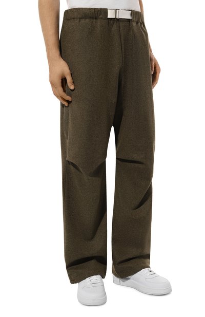 Шерстяные брюки DARKPARK хаки цвета по цене 72600 руб., арт. MTR09/FAW02, фото 3 Шерстяные брюки DARKPARK, арт. MTR09/FAW02, фото 3