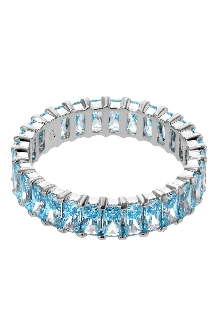 Женское кольцо matrix SWAROVSKI голубого цвета, арт. 5661910 | Фото 3 (Нос: Не проставлено; Региональные ограничения белый список (Axapta Mercury): Не проставлено; Материал: Металл, Кристаллы)