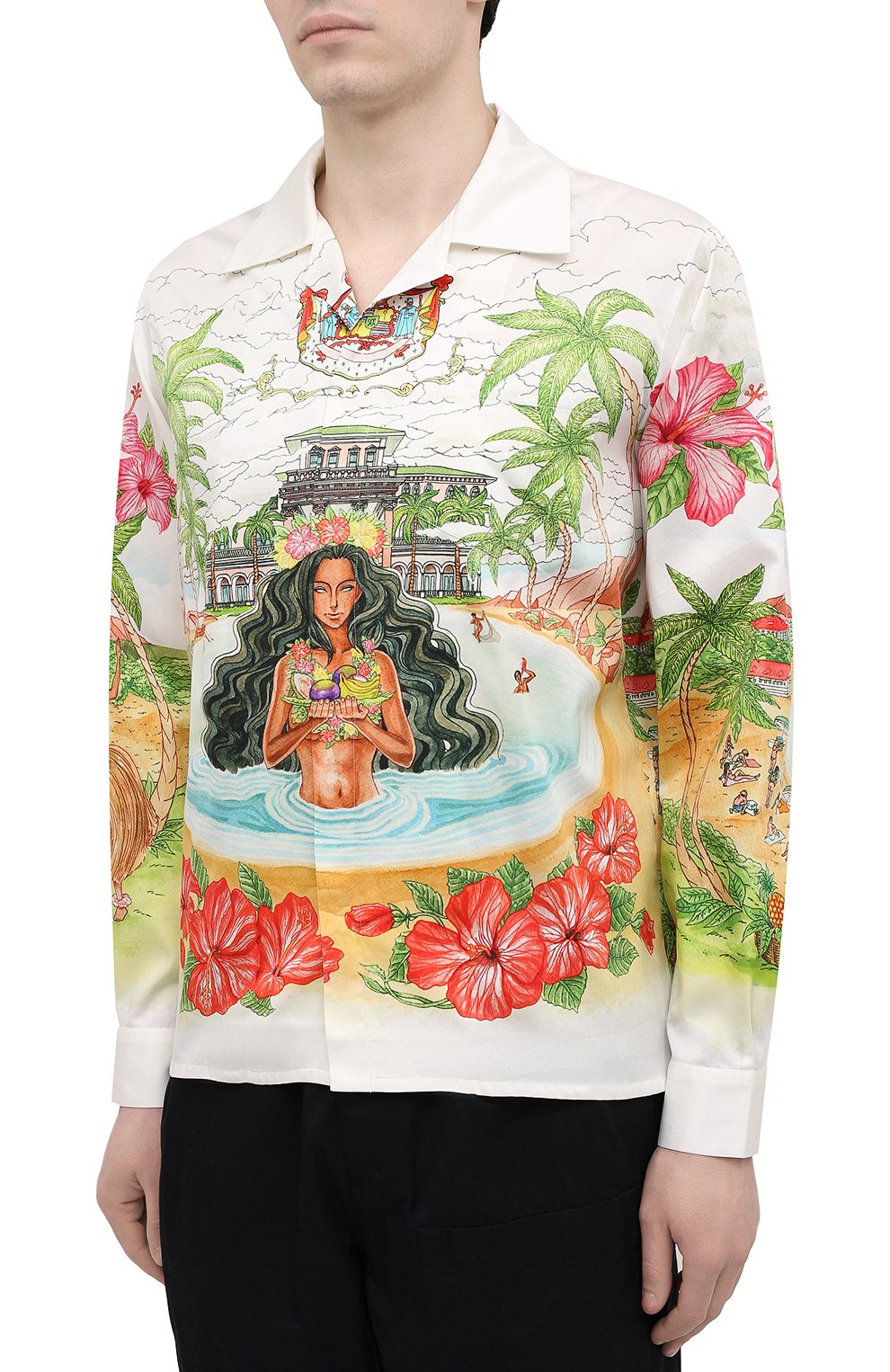 Хлопковая рубашка CASABLANCA, арт. MS21-SH-006 KAMEHAMEA, фото 3