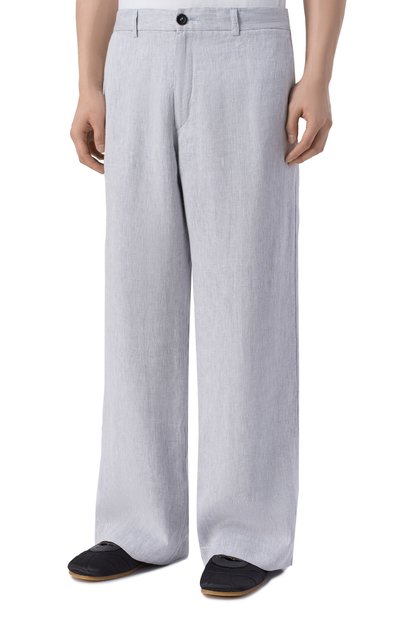 Льняные брюки HANNES ROETHER светло-серого цвета по цене 38600 руб., арт. BUL21LIT.6048, фото 3 Льняные брюки HANNES ROETHER, арт. BUL21LIT.6048, фото 3