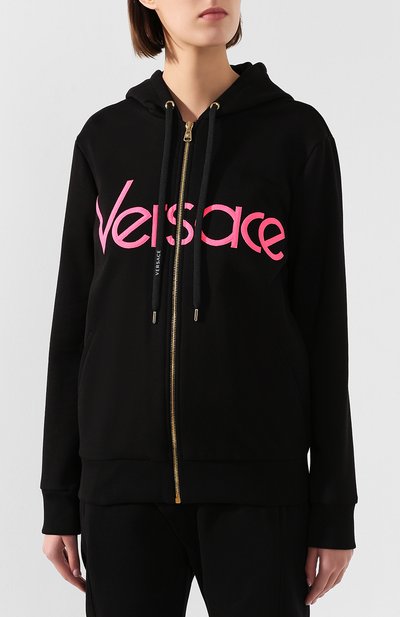 Хлопковый кардиган VERSACE черного цвета по цене 122000 руб., арт. A83938/A227994, фото 3 Хлопковый кардиган VERSACE, арт. A83938/A227994, фото 3