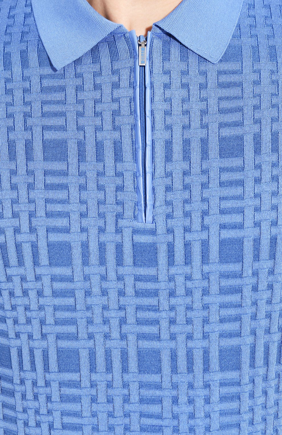 Поло с отделкой из кожи аллигатора ZILLI, арт. MBT-PZ092-CR0C1/MC03/AMIS, фото 5