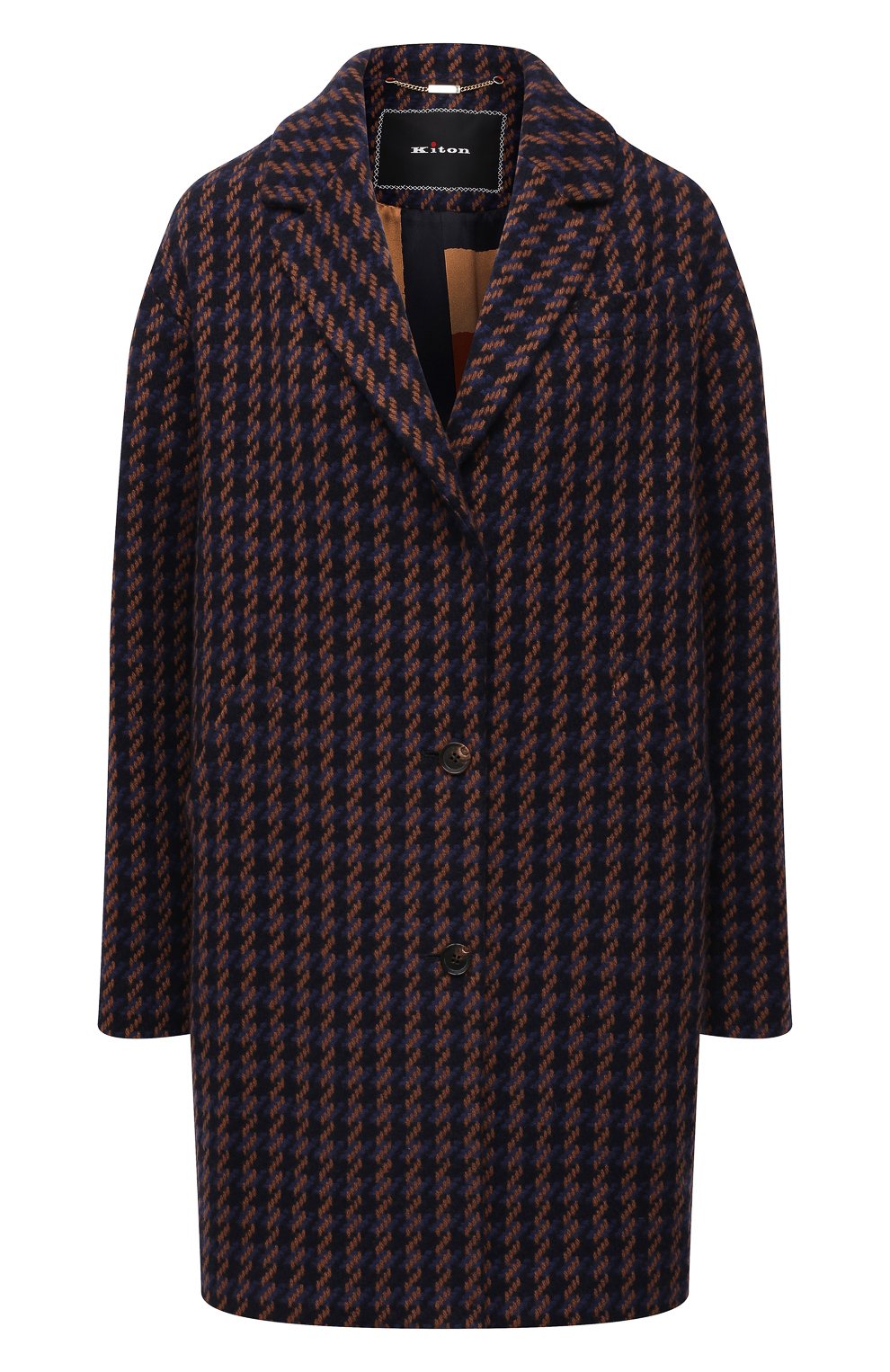 Кашемировое пальто KITON синего цвета по цене 666500 руб., арт. D52610K0580A, фото 1 Кашемировое пальто KITON, арт. D52610K0580A, фото 1