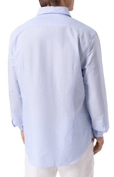 Рубашка из хлопка и льна CORNELIANI, арт. 25P156-2511239, фото 4