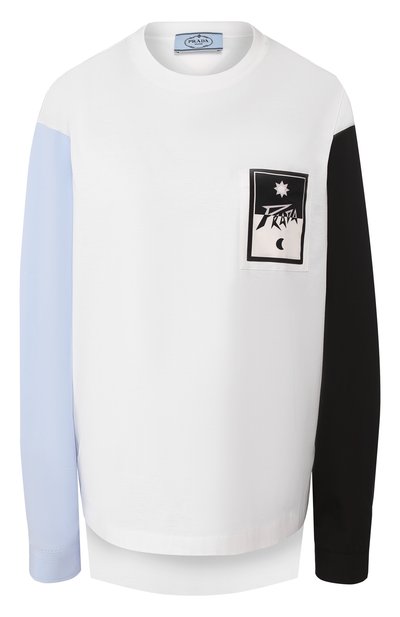 Женский хлопковый пуловер  PRADA, арт. 34606-1WJ7-F0XHY