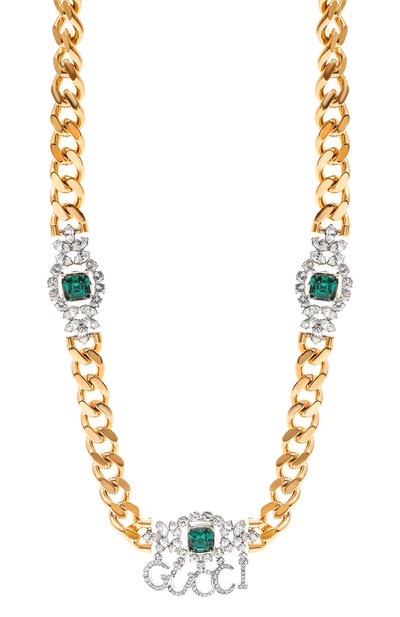 Колье GUCCI разноцветного цвета по цене 280800 руб., арт. 679989 IAAAL, фото 3 Колье GUCCI, арт. 679989 IAAAL, фото 3
