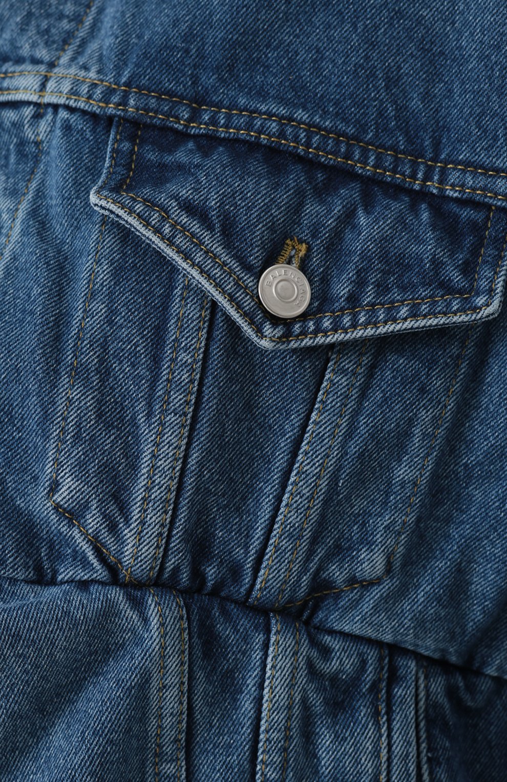 Джинсовая куртка свободного кроя с потертостями BALENCIAGA, арт. 446443/TSB06, фото 5